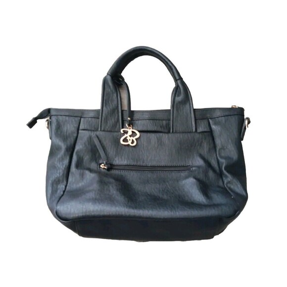 Jessica Simpson Handbag Leather Black, 16in x 11in, Leather Exterior, Authentic - Picture 4 of 7